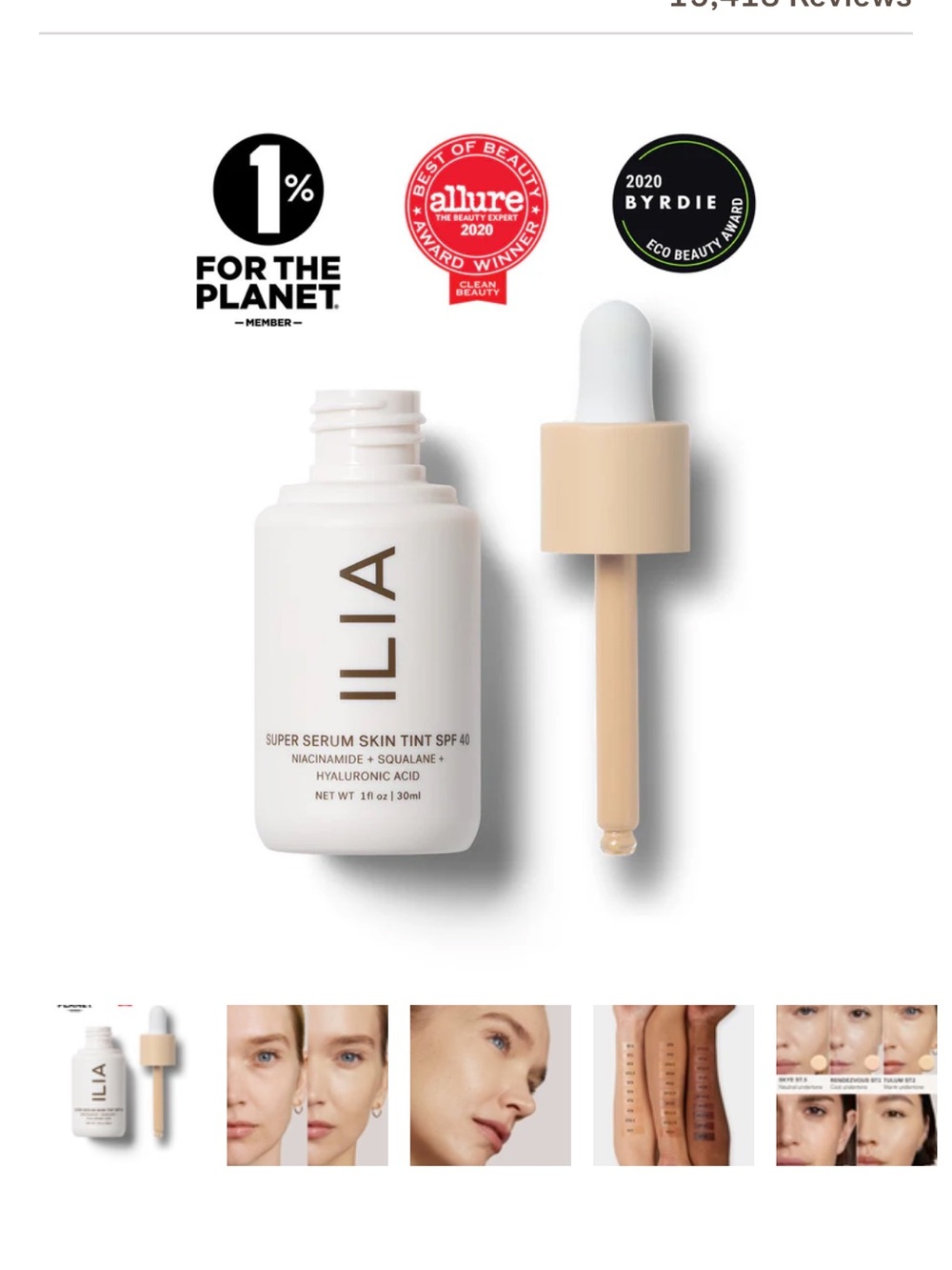 ILIA Super Serum Skin Tint SPF 40 — Light ST 2